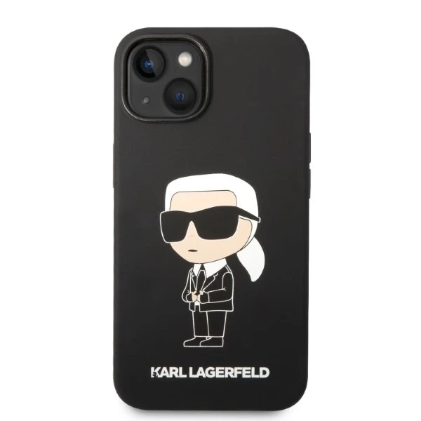 Чохол Etui Karl Lagerfeld KLHMP14MSNIKBCK для iPhone 14 Plus 6,7" Silicone Ikonik Magsafe czarny/black