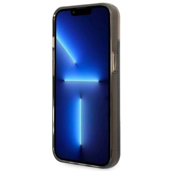 Etui Guess GUHCP14SLFCTPK do Apple iPhone 14 6,1" černý/černý pevný obal Liquid Glitter Palm Collection