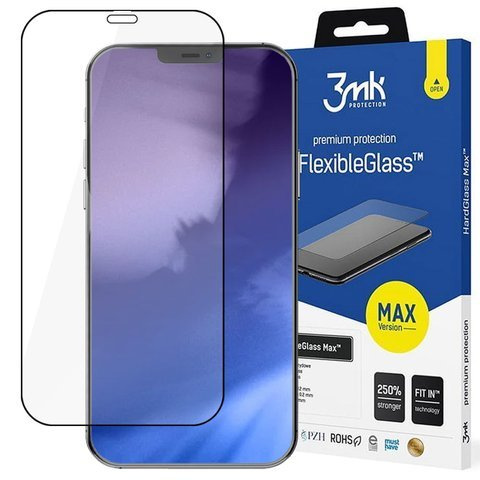 Чохол 3mk Flexible Glass Max 7H для Apple iPhone 12/ 12 Pro 6.1 Black