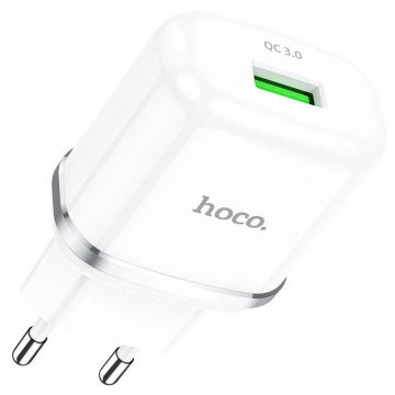 HOCO USB A QC3.0 3A 18W N3 white wall charger
