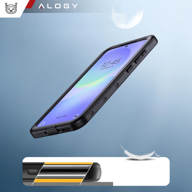 Водонепроникний чохол для Samsung Galaxy A36 5G / A56 5G Alogy HydroArmor™ IP68 із прозорою задньою панеллю, броньований 360° корпус