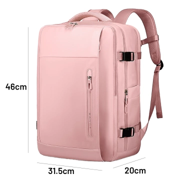 Bange voděodolný batoh na 15,6" notebook, městský cestovatel, 45x30x16 cm, do práce, do letadla, pánské, dámské, s USB portem Černá