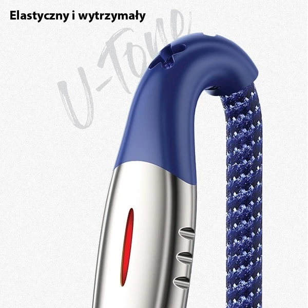 USAMS Pletený kabel U-Tone microUSB 1,2 m Vypínání 2A Rychlé nabíjení černý