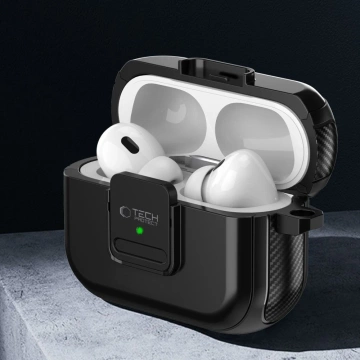 Ochranné pouzdro na sluchátka Defender Hook MagSafe pro Apple Airpods Pro 1/2 černé