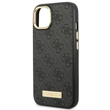 Etui Guess GUHMP14MU4GPRK pro Apple iPhone 14 Plus 6,7" černý/černý pevný obal 4G Logo Plate MagSafe