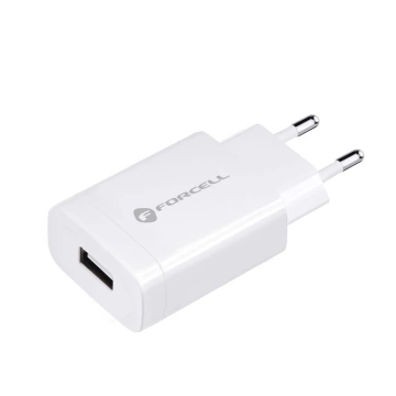 Forcell QC 3.0 USB-C 18W Wandladegerät 1,2m Kabel Weiß