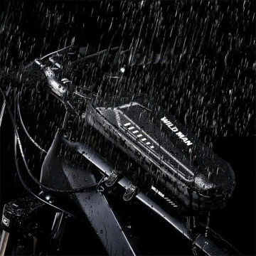 Wildman XS5 Bike Frame Bag Waterproof Phone Holder Black