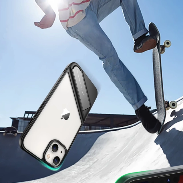 Ugreen Fusion Kickstand Case iPhone 13 Pro Hard Cover s gélovým rámom a stojanom čierny (90153)