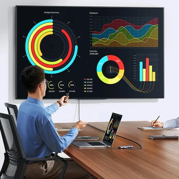 HUB 6v1 Ugreen CM511 USB-C HDMI 3xUSB-A SD TF 5Gb/s 4K sivý