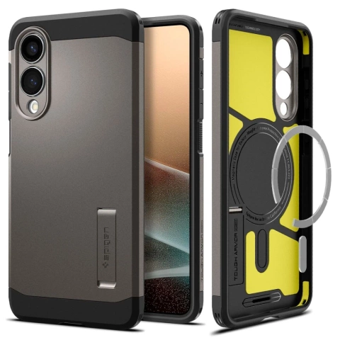 Etui do Samsung Galaxy S25 Edge Spigen Tough Armor Mag Szaro-Czarne
