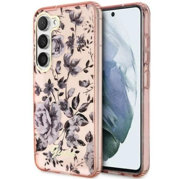 Чохол Guess GUHCS23MHCFWSP для Samsung Galaxy S23 Plus S916 pink/pink hardcase Flower Collection