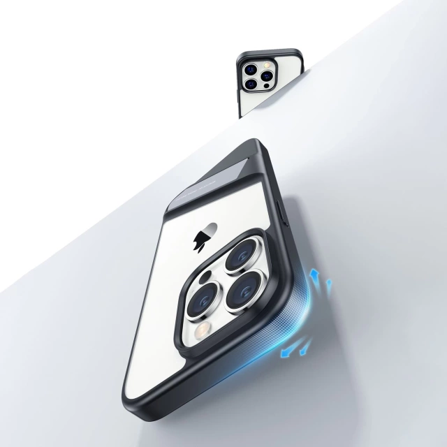 Ugreen LP635 Kickstand Protective Case sztywne etui z żelową ramką i wbudowaną podstawką do iPhone 14 Pro czarny (90926)