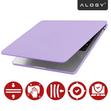 Puzdro pre Apple Macbook Air 13.6 2022-2025 (M2/M3/M4) – Flexibilné, matné ochranné puzdro, ľahké a odolné – Alogy AirGuard™ Purple