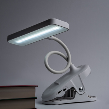 LED Desk Night Light Reading Desk with Clip Clip Lamp Touch 3 Modes Wireless USB Cable White