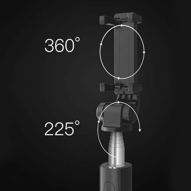 Pole Selfie Stick Stativhalter Bluetooth Wireless L01S Wireless Schwarz