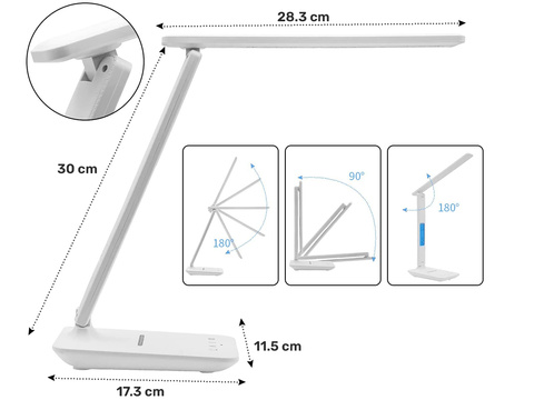 Alogy LED-Schreibtischlampe, Qi 10W Induktionsladegerät mit weißem Display