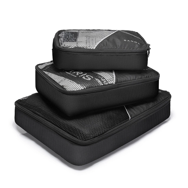 Vodotesný batoh Bange na notebook 17", mestský, cestovný, 47x29x17 cm, do práce, do lietadla, pánsky, dámsky, s 3 organizérmi, čierny