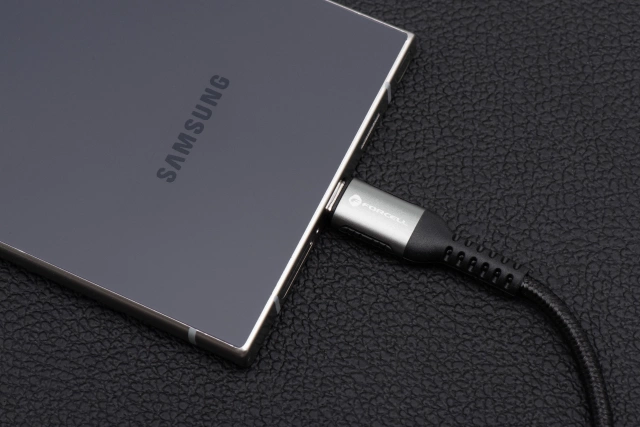 Prepojovací kábel USB-C do USB-C Forcell 240W 5A QC 4.0 PD nylonový 3m pre notebook Turbo