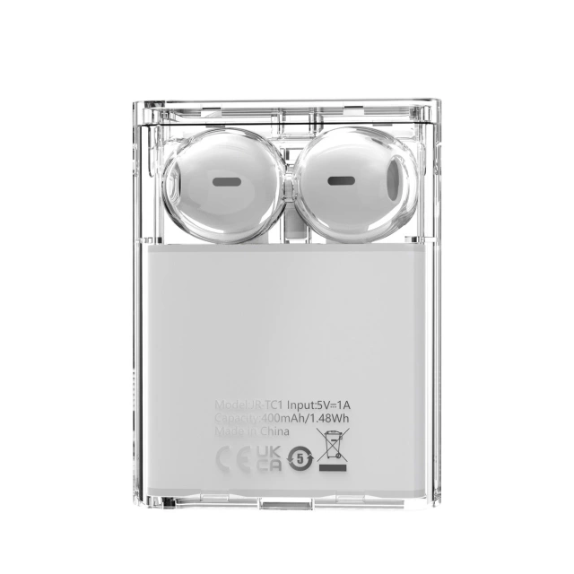Słuchawki TWS Joyroom JR-TC1 IceLens Series Bluetooth 5.3 LED – Białe