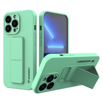 Wozinsky Kickstand Case Silikonhülle mit Ständer für iPhone 13 Pro Max mint