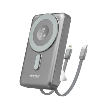 Powerbank Dudao K29 10000mAh 20W MagSafe Kable Podstawka Szary
