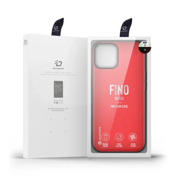 Dux Ducis Fino case cover covered with nylon material iPhone 14 red