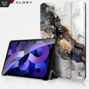 Glass Case for Apple iPad 10.9 gen 10 2022 Tablet Case Alogy Book Case Cloudy Marble Marble