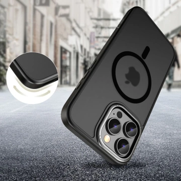 Чохол для iPhone 16 Pro Max MagEdge MagSafe Case Cover на телефон Matte Black/GunMetal