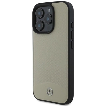 Etui Mercedes do iPhone 16 Pro Max 6.9" Beżowy Hardcase MB Textured and Plain Leather MagSafe