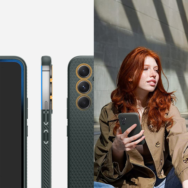 Puzdro na telefón Spigen Liquid Air pre Samsung Galaxy A54 5G Abyss Green Glass