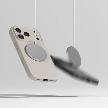 Etui do iPhone 17 Pro Max Ringke Silicone Magnetic MagSafe Beżowe