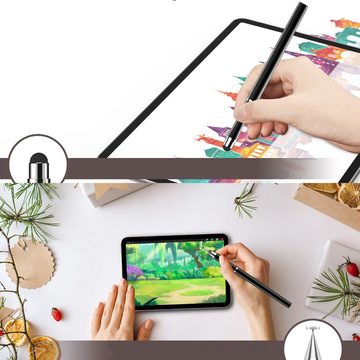 Alogy 2-in-1 stylus capacitive touch for tablet phone screen Black