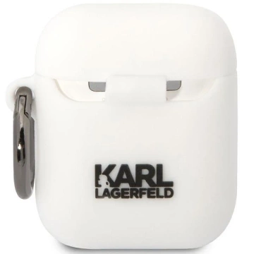 Karl Lagerfeld protective earphone case for AirPods 1/2 cover white/white Silicone Karl