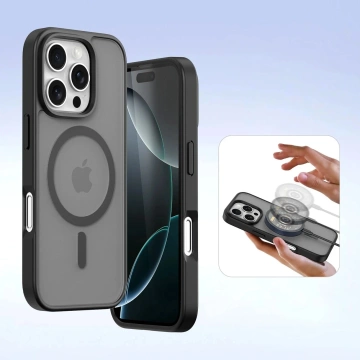Захисний чохол MagSafe для iPhone 16 Pro Max Dux Ducis Lawa чорний