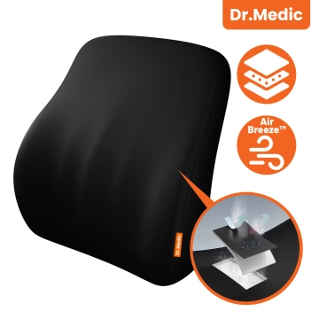 DR.MEDIC LumbarGuard™ Zádový polštář do auta Ergonomický bederní polštář pro autosedačku pro řidiče a spolujezdce