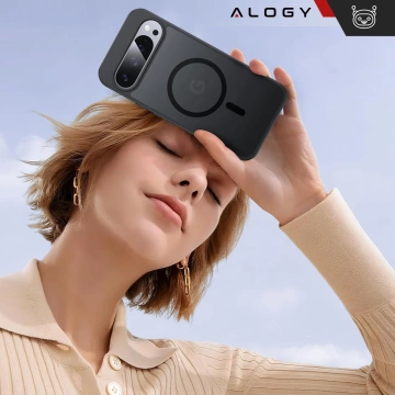 Puzdro pre Google Pixel 9/ 9 Pro Alogy MagSafe Hybrid Matte Case Zadný kryt pre MagMat Phone Matte Black