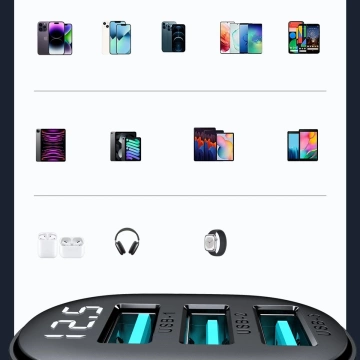 Autonabíjačka Joyroom JR-CCD03 3x USB-A 17W s displejom – čierna