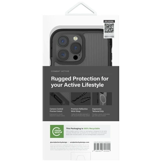 Etui do iPhone 16 Pro Max UNIQ Combat Active MagClick Czarne