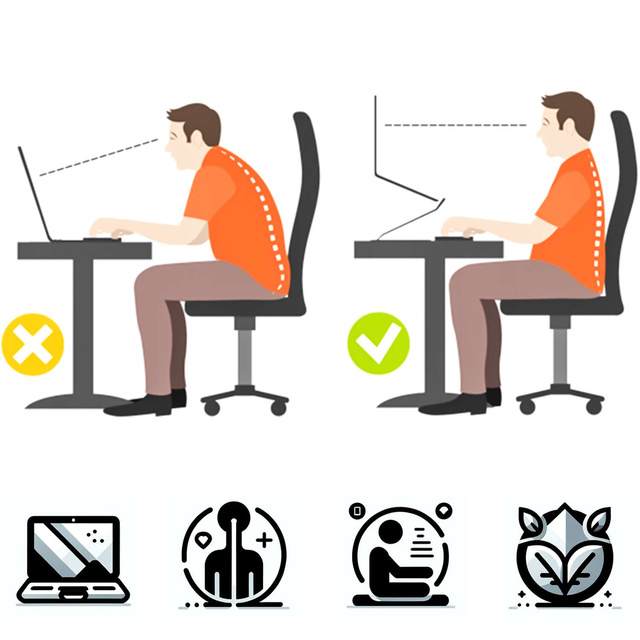 Držiak notebooku Macbook tablet 17" stojan stojan sklopný nastaviteľný hliník na stôl 25 x 21,5 cm Alogy Graphite