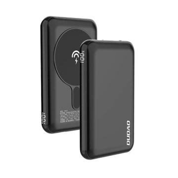 Dudao TGK1 Power Bank s bezdrátovou nabíječkou 15W 10000mAh černá (TGK1-Black)