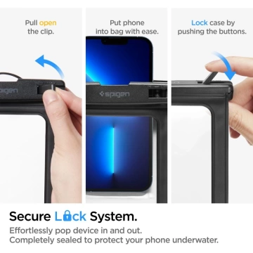 Spigen a601 universelle wasserdichte Hülle 2er-Pack schwarz