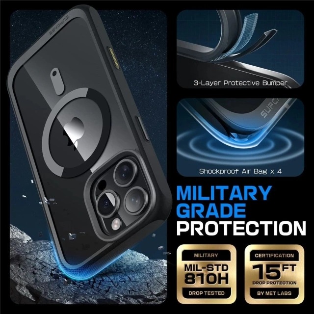 Чохол Etui Supcase UB Grip Mag Magsafe для iPhone 16 Pro Max Black
