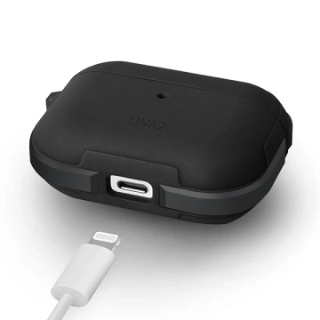 UNIQ Захисний чохол для навушників Valencia Case для Apple AirPods Pro black/midnight black Antimicrobial