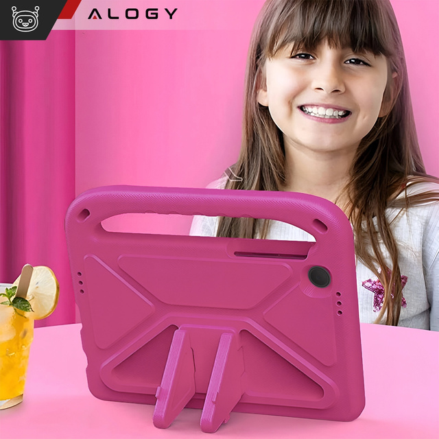 Puzdro pre Samsung Galaxy Tab A9 2023 8,7" X110 / X115 detský obal na tablet Alogy Kids Case Pink