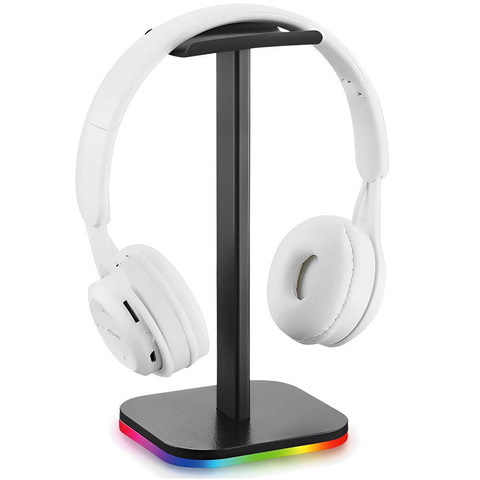 Gaming-Kopfhörerständer mit RGB-LED-Hintergrundbeleuchtung Schwarz
