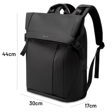 Bange voděodolný batoh na 15,6" notebook, městský cestovatel, 45x30x16 cm, do práce, do letadla, pánské, dámské, s USB portem Černá