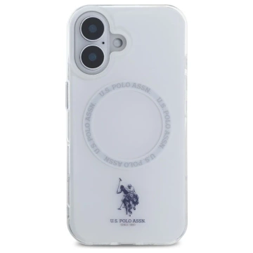 US Polo USHMP16SHOCLDPW iPhone 16 6.1" white/white IML Ring MagSafe