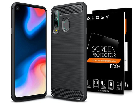 Чохол Alogy Rugged Armor для Samsung Galaxy A60 / M40 чорний Загартоване скло