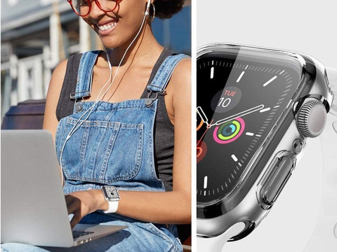 Etui Spigen Ultra Hybrid для Apple Watch Series 4/5/6/SE 40mm Crystal Clear