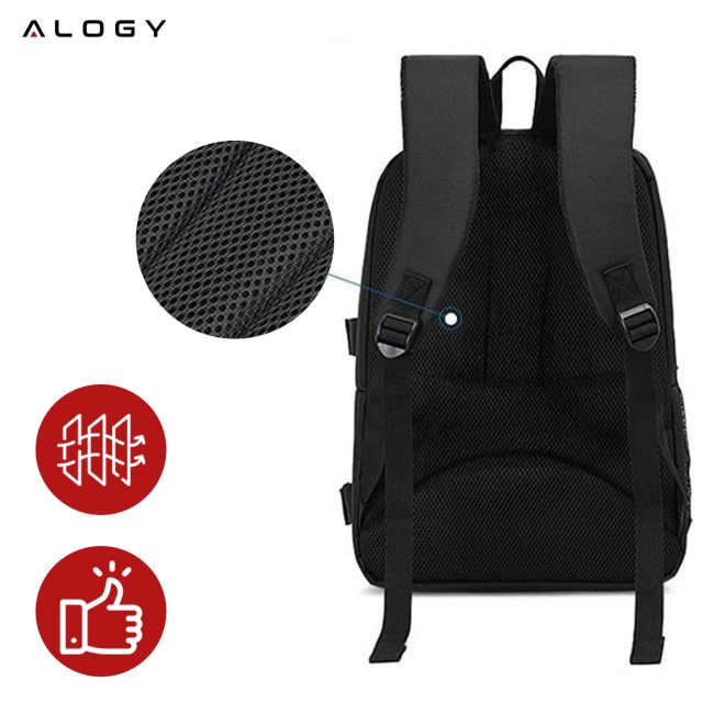 Wasserdichter Rucksack Alogy Tasche für Kamera Fotoausrüstung und Zubehör geräumig Schwarz und Rot